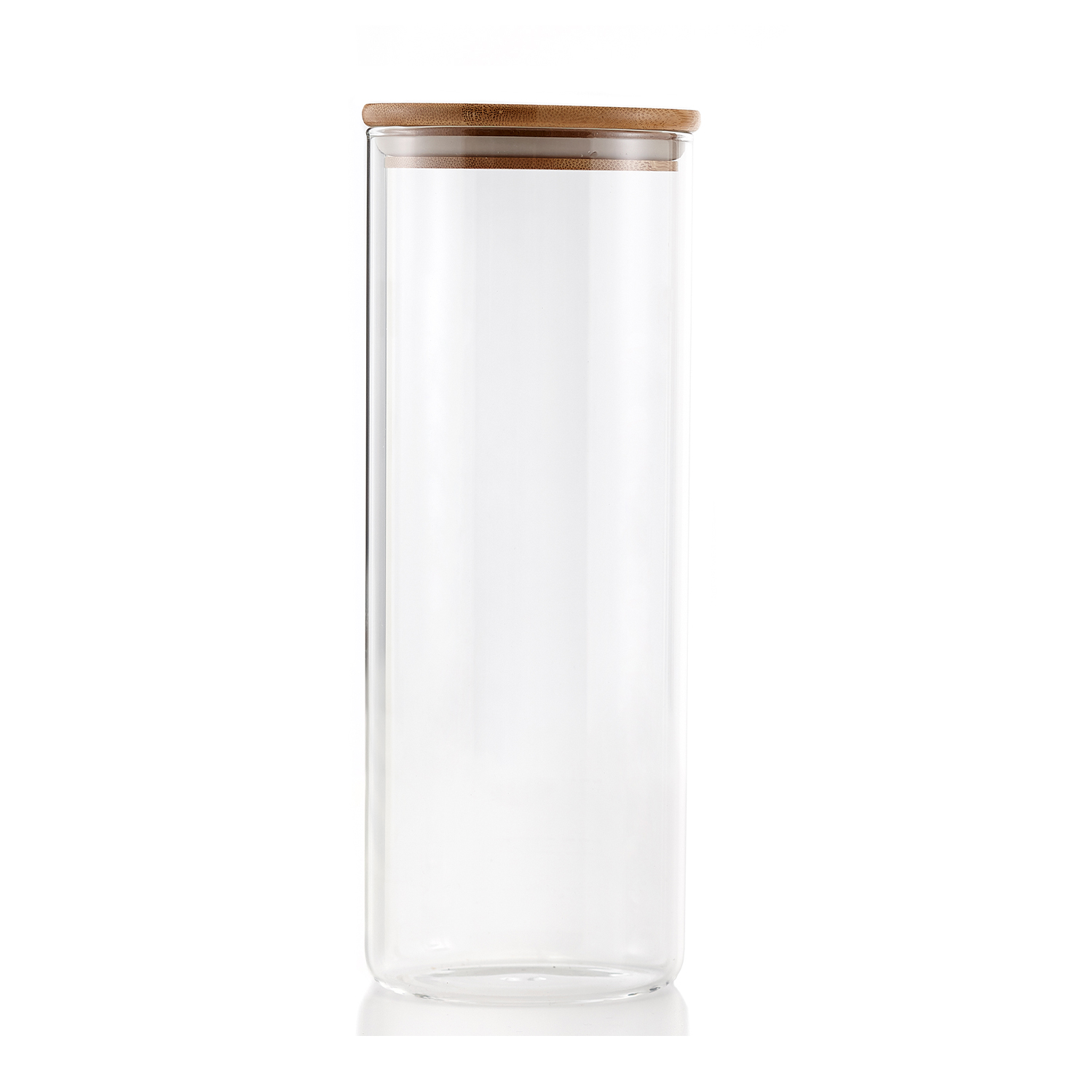 Jarre en verre 1,7 L avec couvercle en bambou - Contenant de stockage
