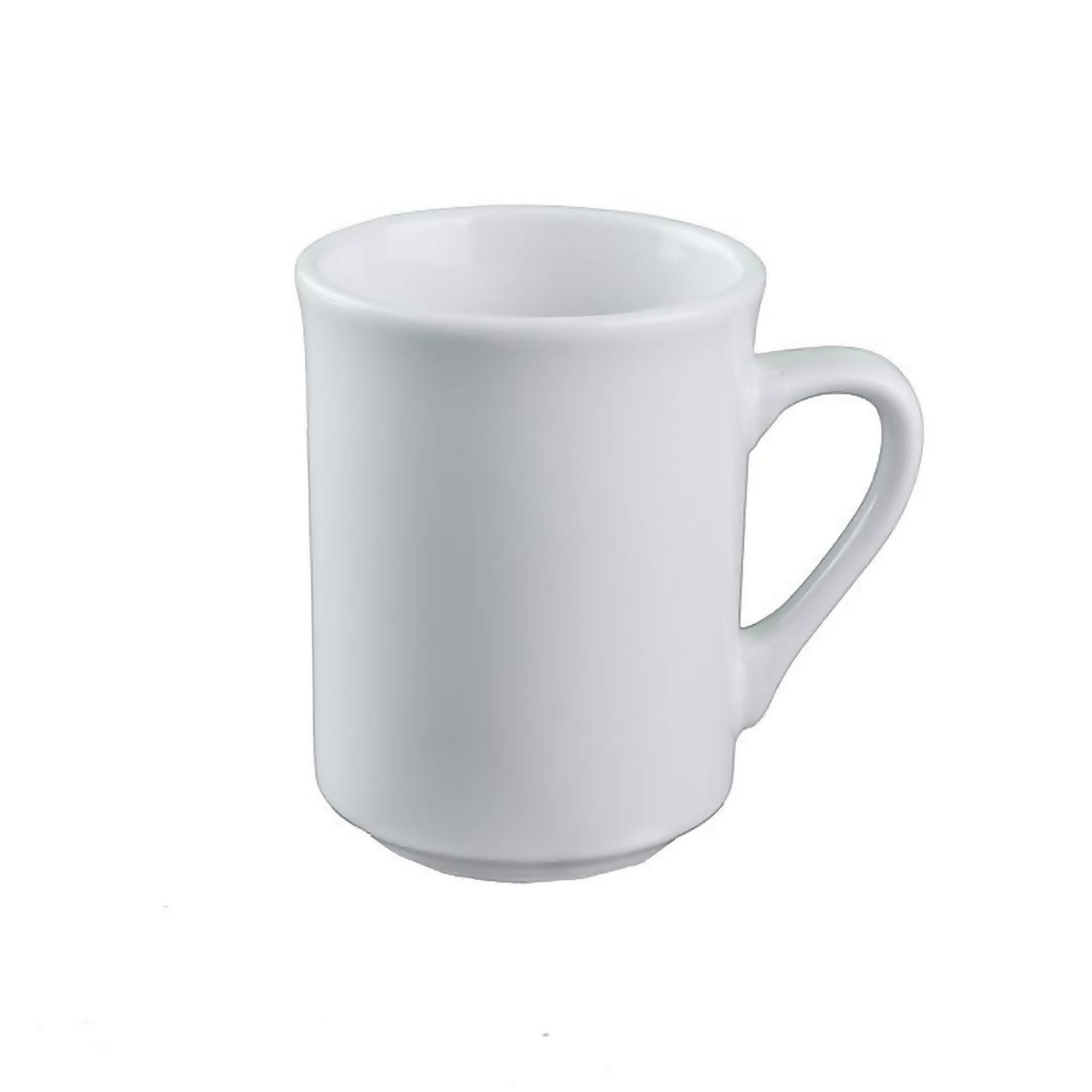 Tasse en porcelaine blanche 8 oz / 236 ml - Tasse à café et soucoupe