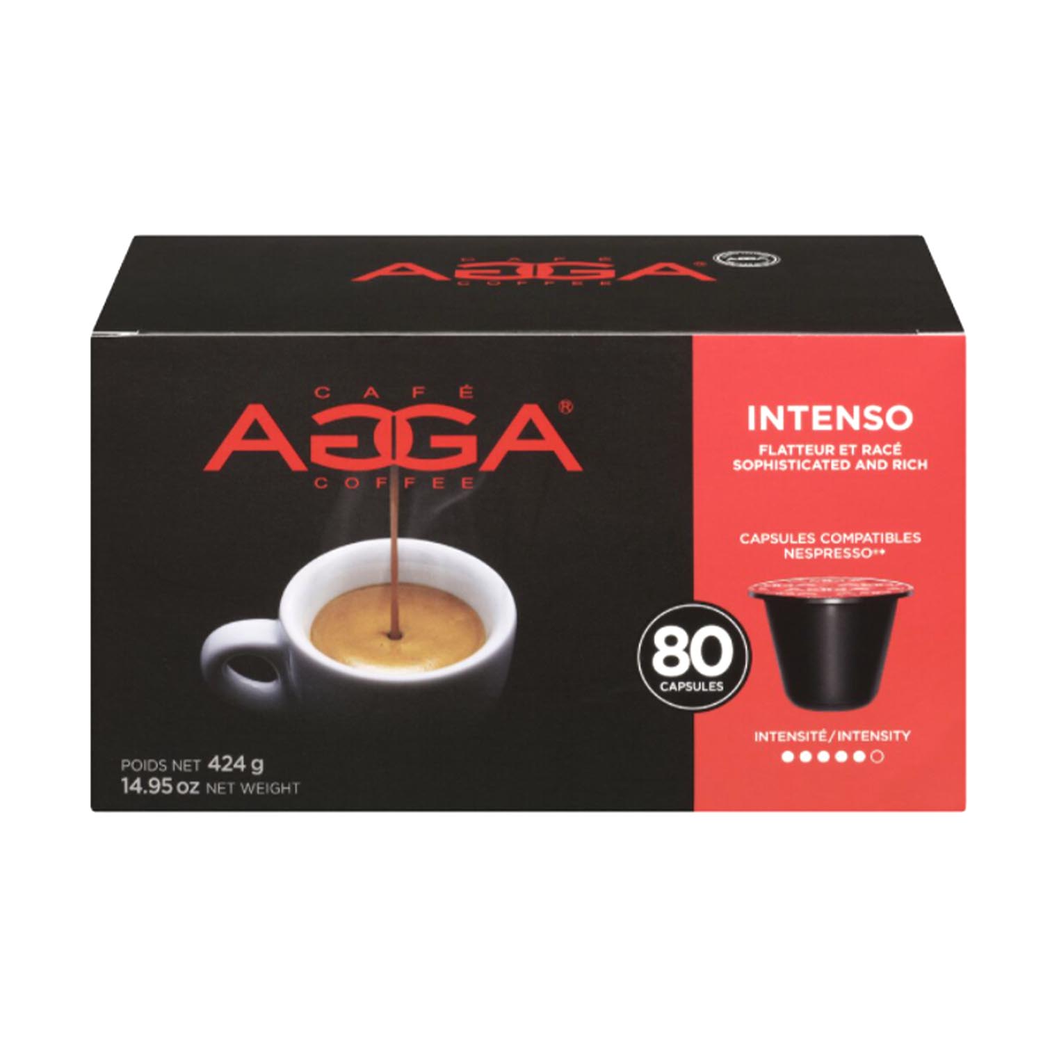 Café AGGA. Recyclable Lungo Capsules Compatible Nespresso®