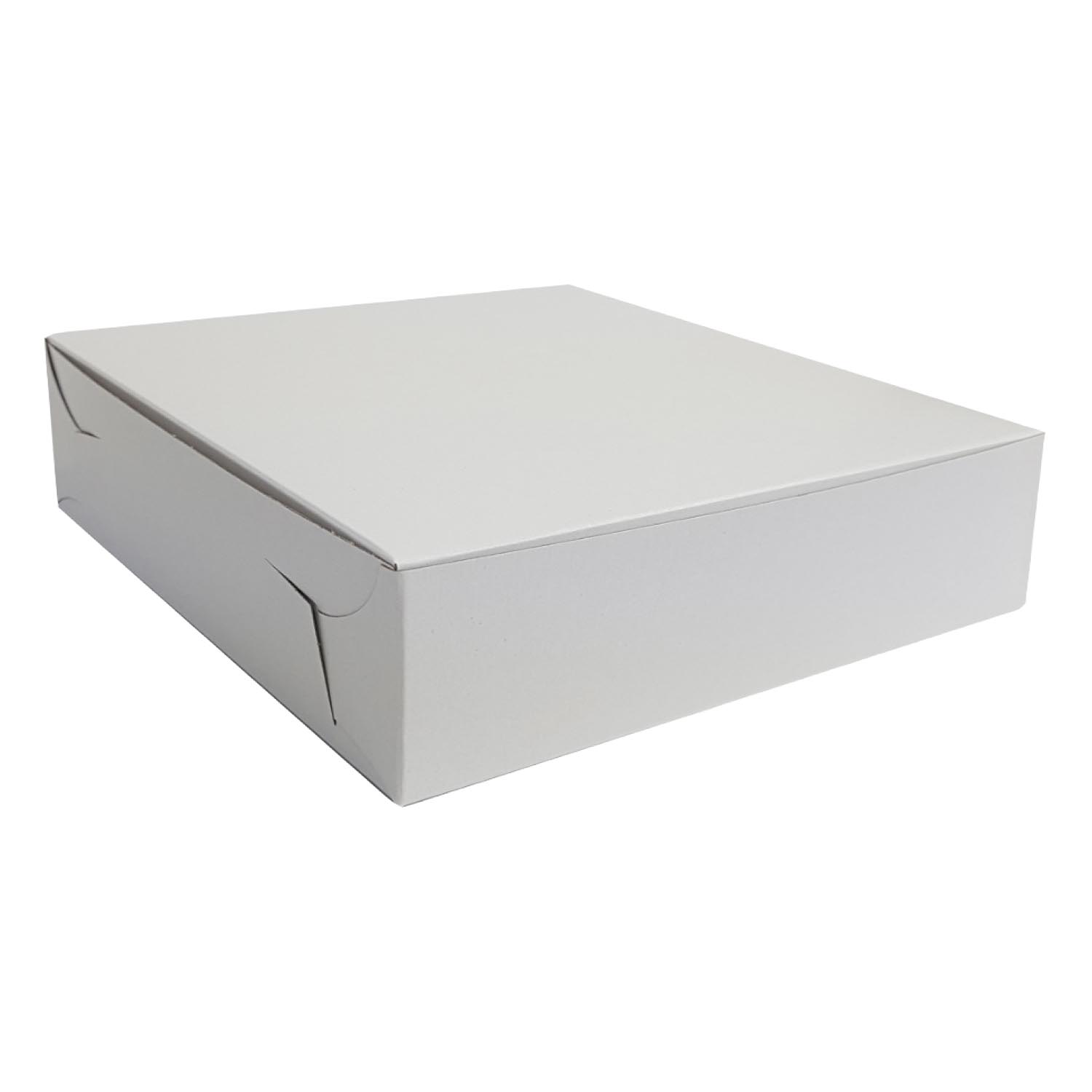 Boîte gâteau carton blanc 12x12x3,5 x150 - Boîte à gâteau