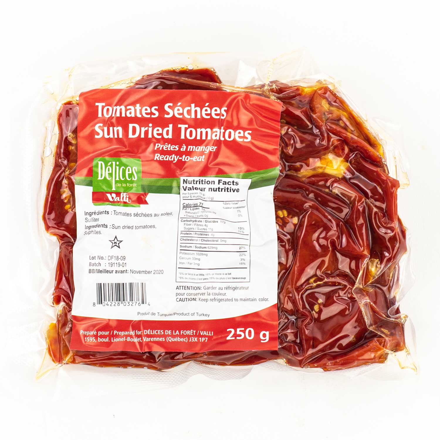 Tomates séchées 250 g - Fruits secs