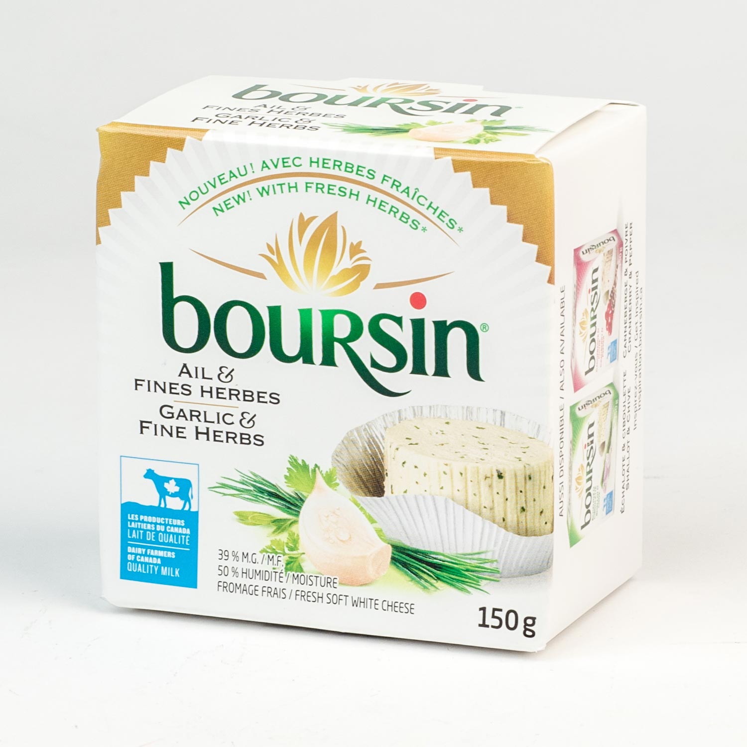 BOURSIN Cuisine Crème culinaire à l'ail et aux fines herbes 240g pas cher 