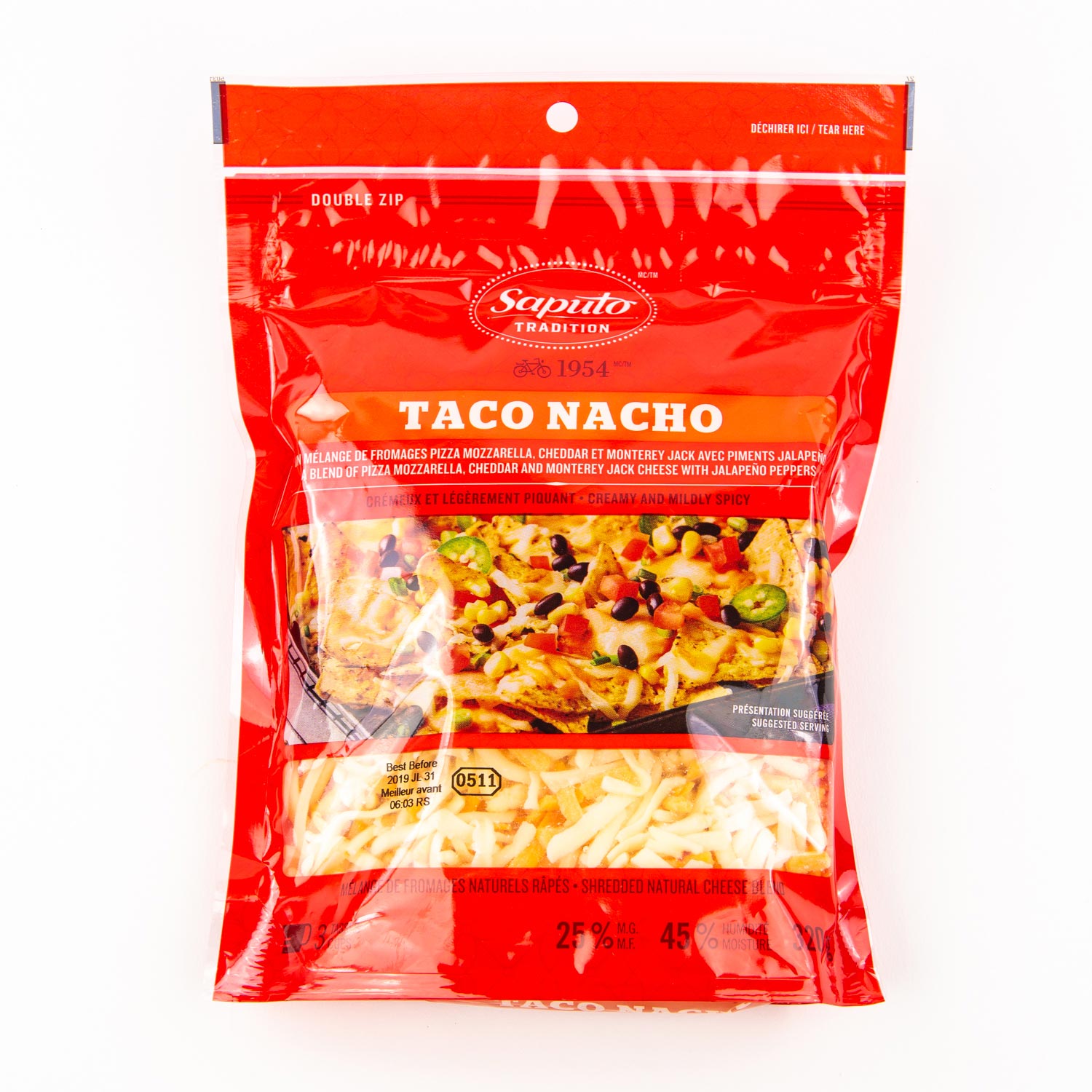 Fromage taco nacho rapé - Fromage râpé