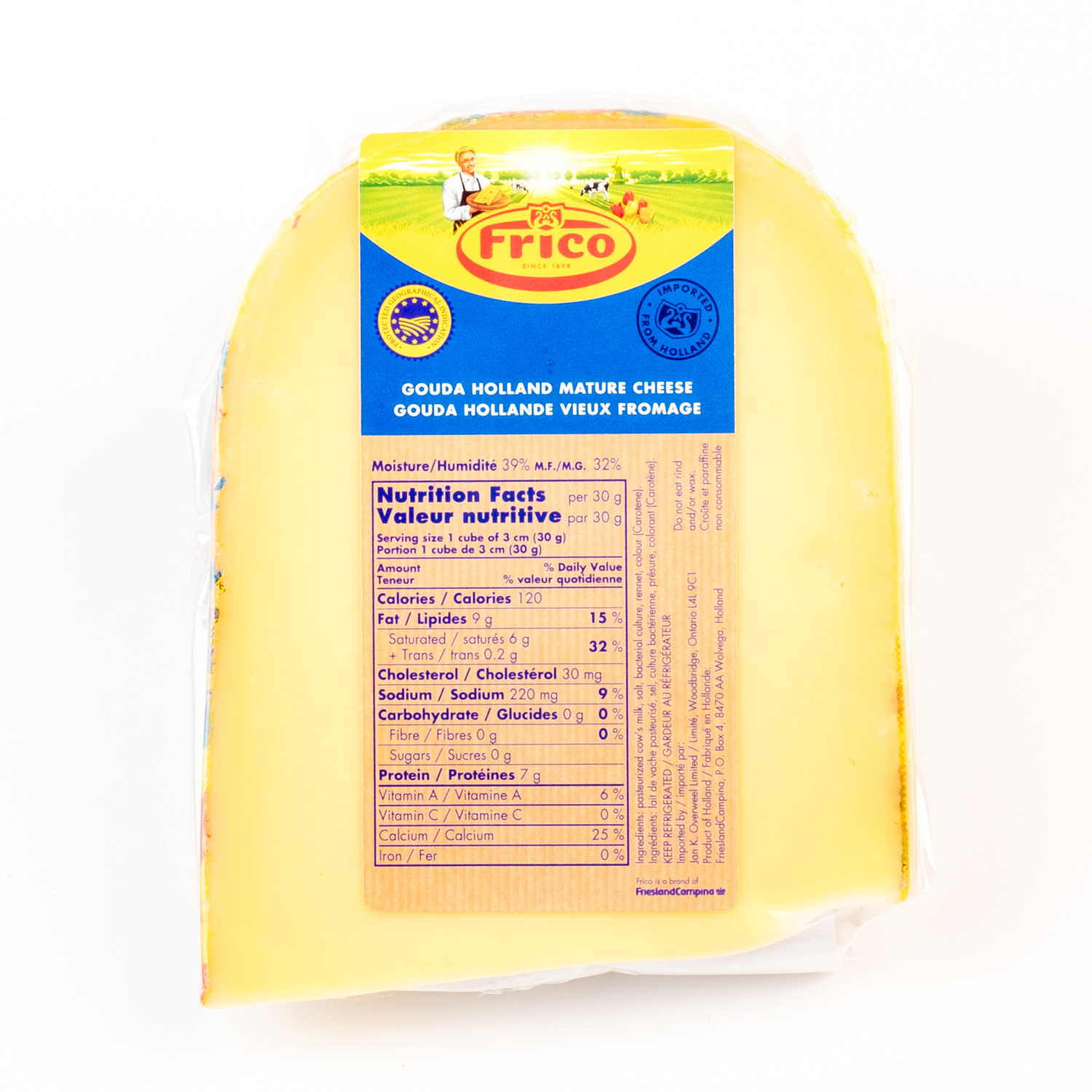 Etiquette fromage PAYS-BAS HOLLANDE El Toro Dutch cheese label 6 cm 2 