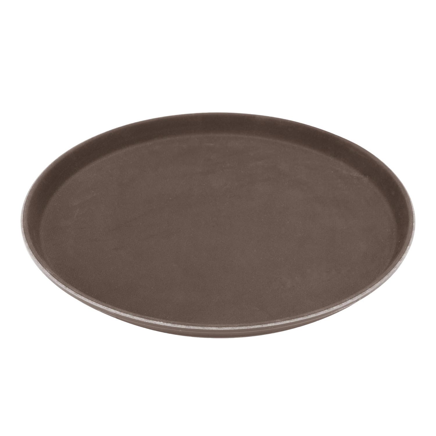 Tray round brown 14
