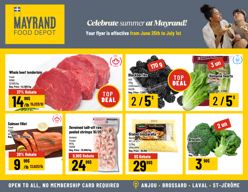 Weekly Special Prices | Mayrand Food Depot