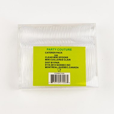 Mini ustensiles en plastique clair - Les Emballages 123 mini ustensiles