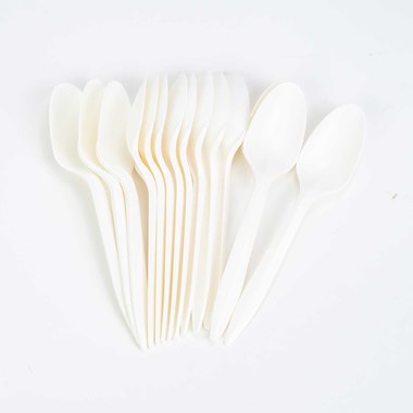 Cuillères argenté jetable Plastique - SML Food Plastic