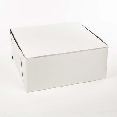 Boîte gâteau carton blanc 12x12x5 x150 - Boîte à gâteau
