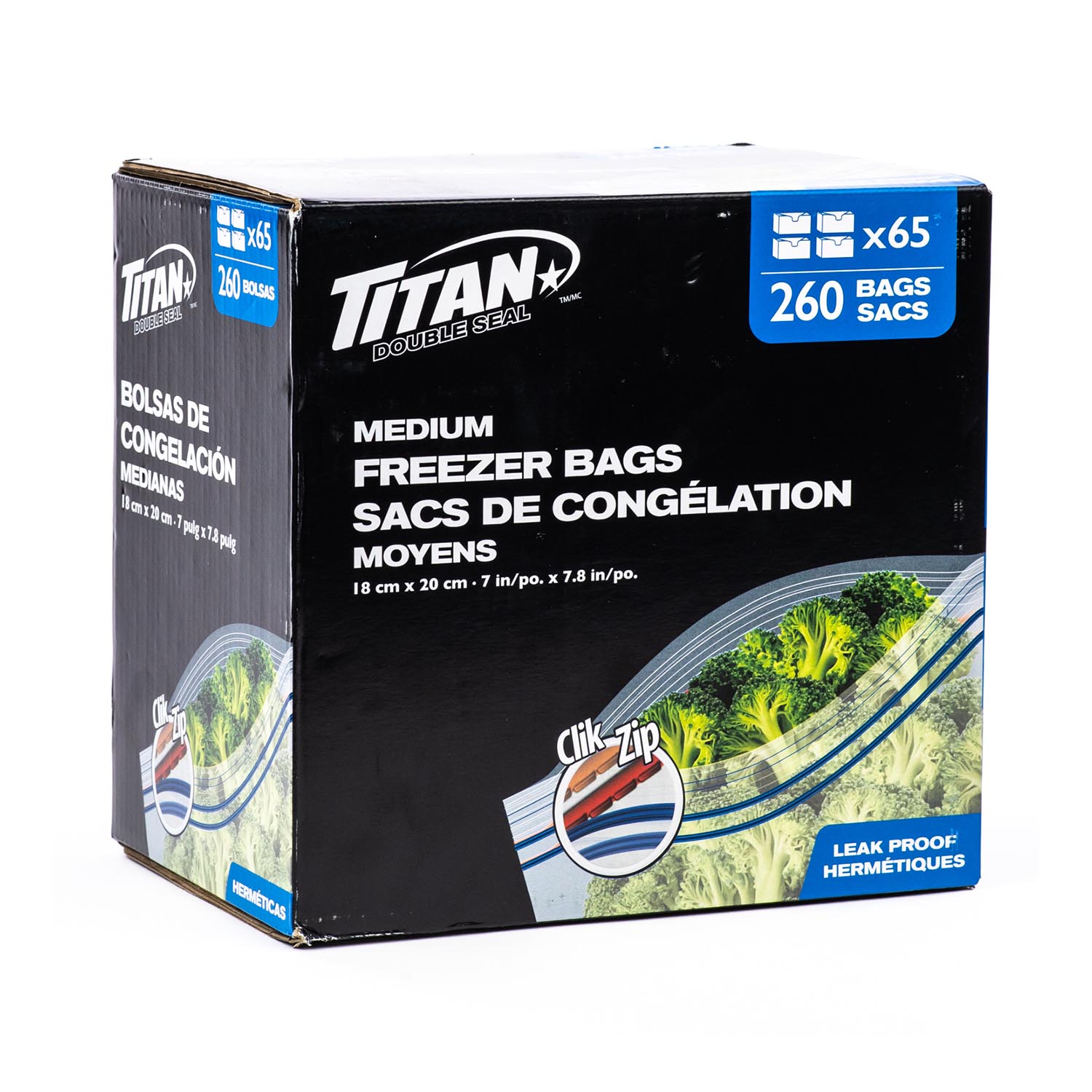 Plastic Freezer Bag 7 x7.8 x260 Resealable bag Mayrand