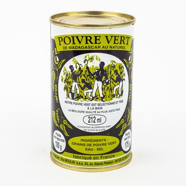 Isfi Poivre vert en grains au naturel 110gr bocal - Nevejan