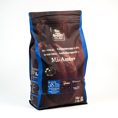 Chocolat noir Mi-Amère 58% en 5 kg - Meilleur du Chef