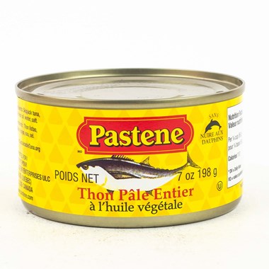 Thon pâle entier à l'huile végétale 198 g - Poisson en conserve