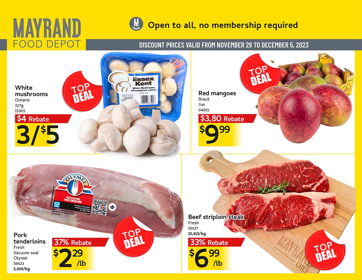 Weekly Special Prices | Mayrand Food Depot