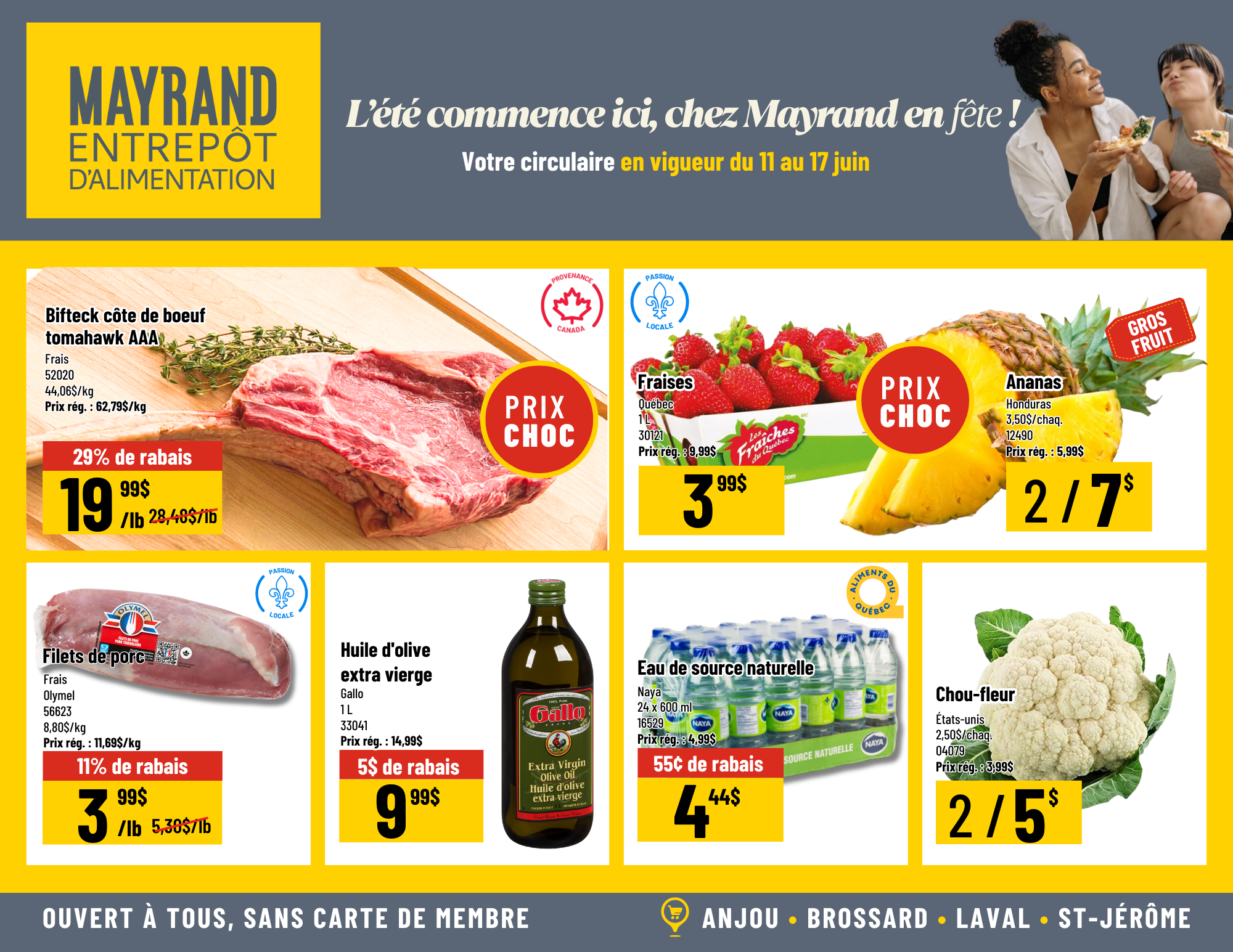 Prix rabais de la semaine | Mayrand Entrepôt d'Alimentation