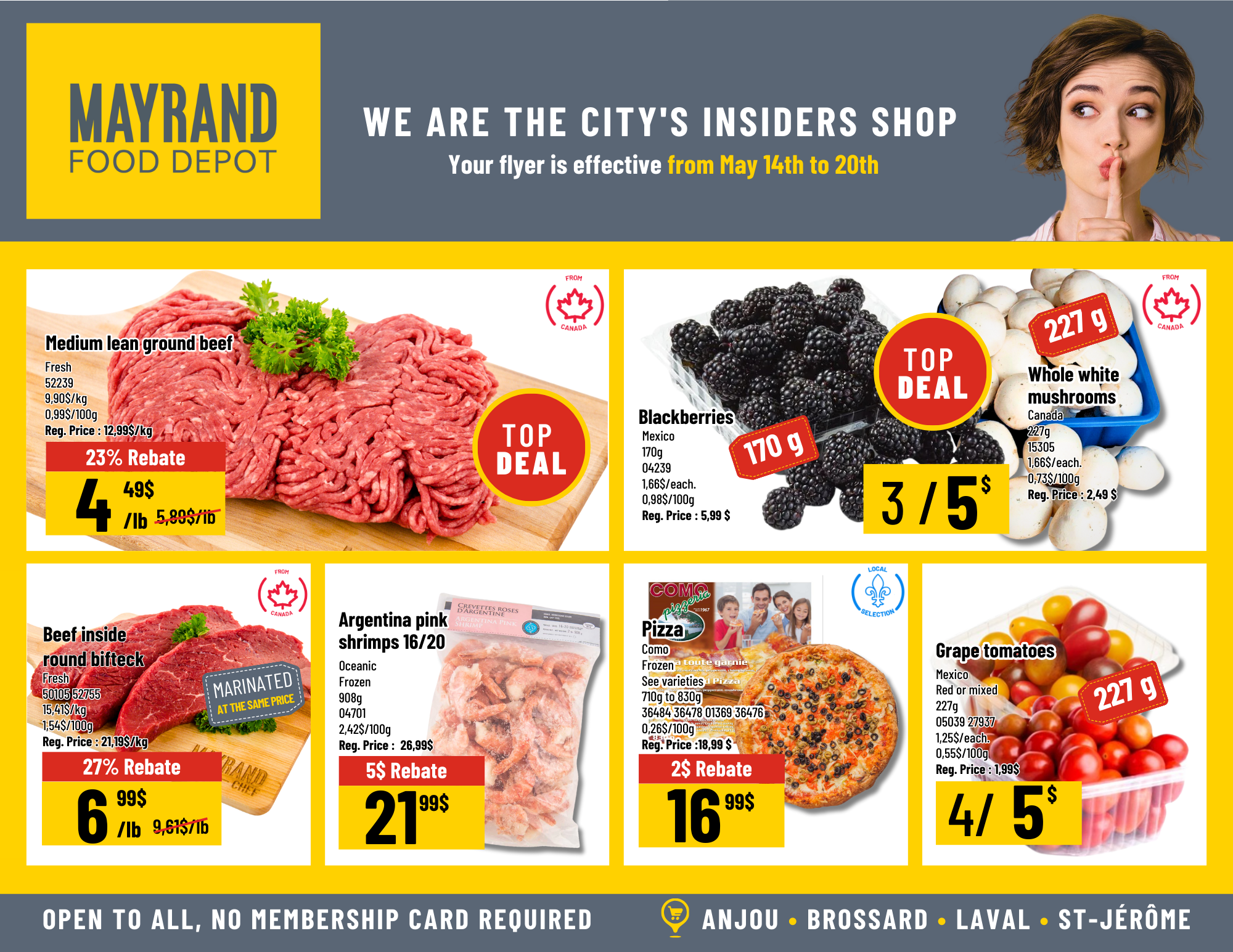 Weekly Special Prices | Mayrand Food Depot
