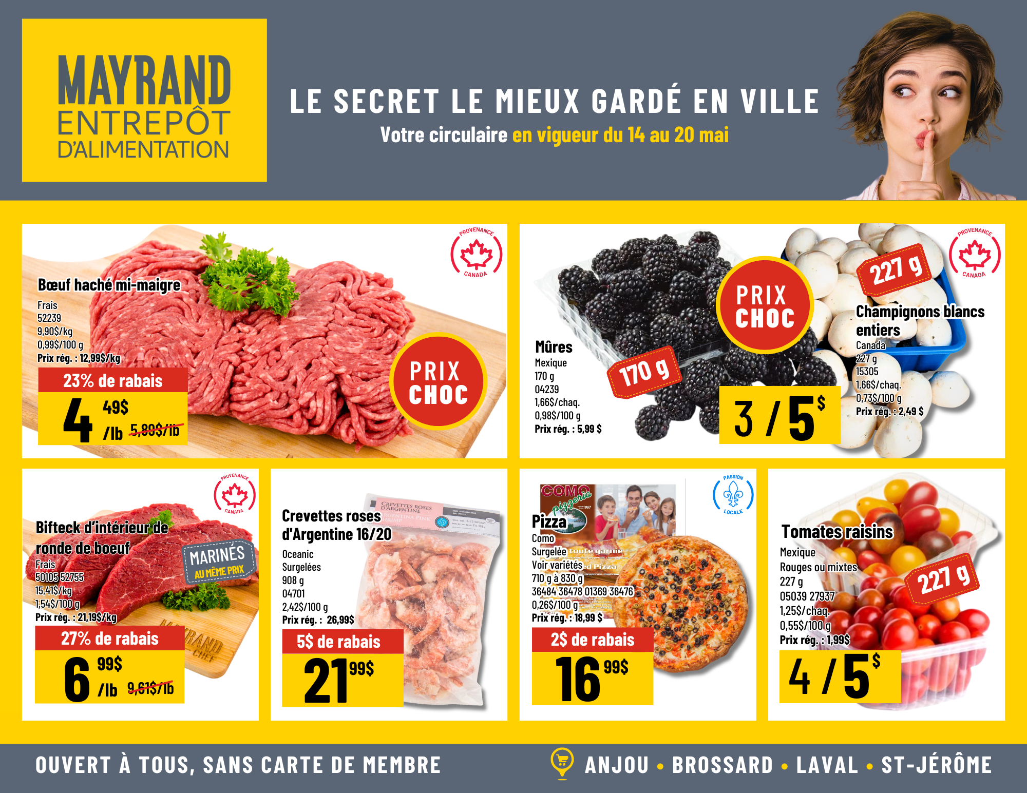 Prix rabais de la semaine | Mayrand Entrepôt d'Alimentation