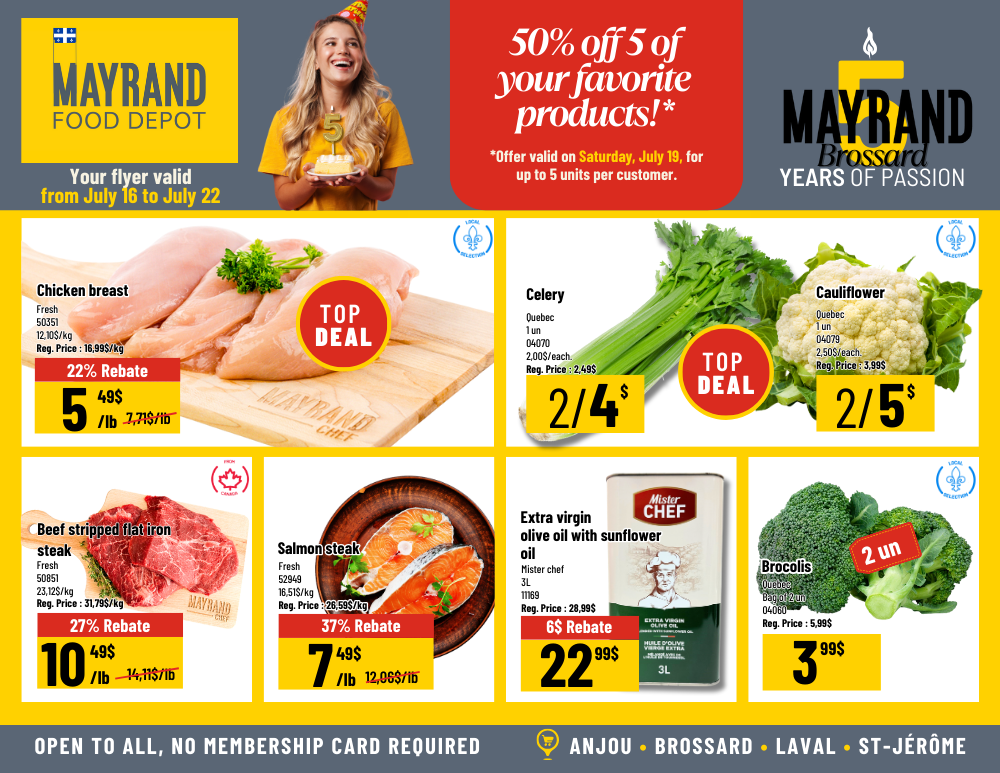Weekly Special Prices | Mayrand Food Depot