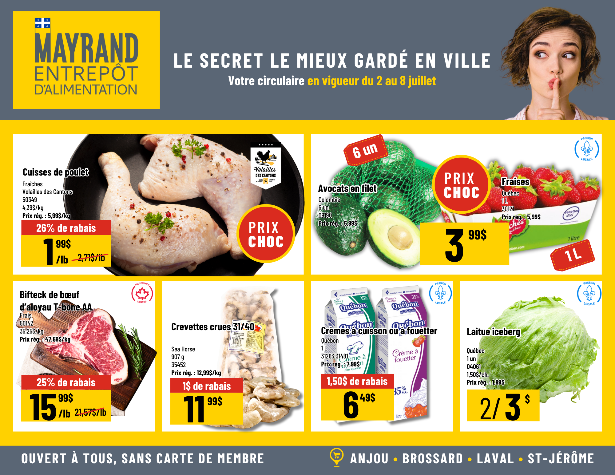 Prix rabais de la semaine | Mayrand Entrepôt d'Alimentation