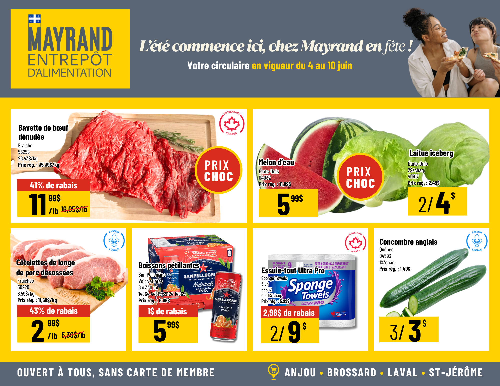 Prix rabais de la semaine | Mayrand Entrepôt d'Alimentation