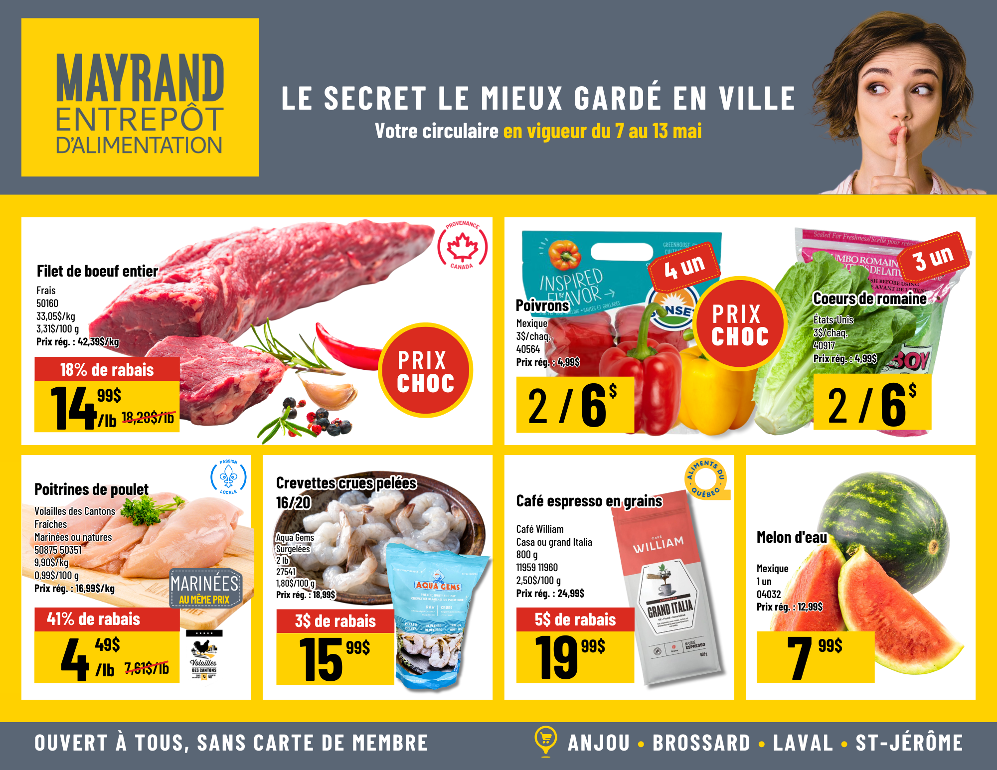 Prix rabais de la semaine | Mayrand Entrepôt d'Alimentation