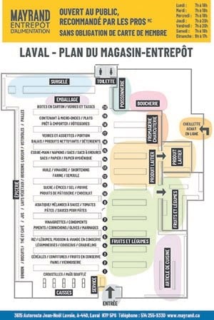 Plan du magasin Laval