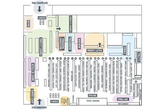 Plan du magasin Mayrand Brossard | Mayrand Entrepot d'Alimentation