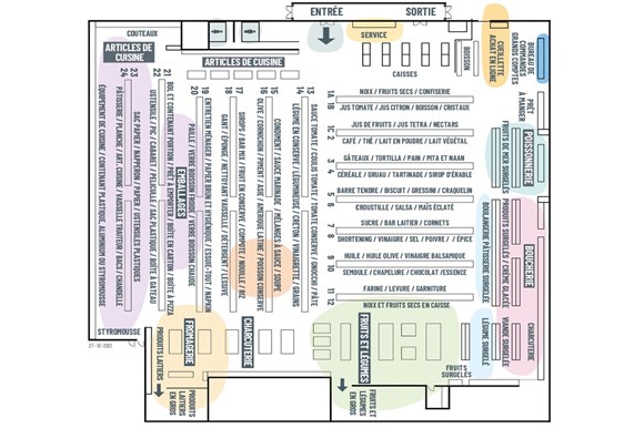 Plan du magasin Mayrand Anjou | Mayrand Entrepôt d'Alimentation